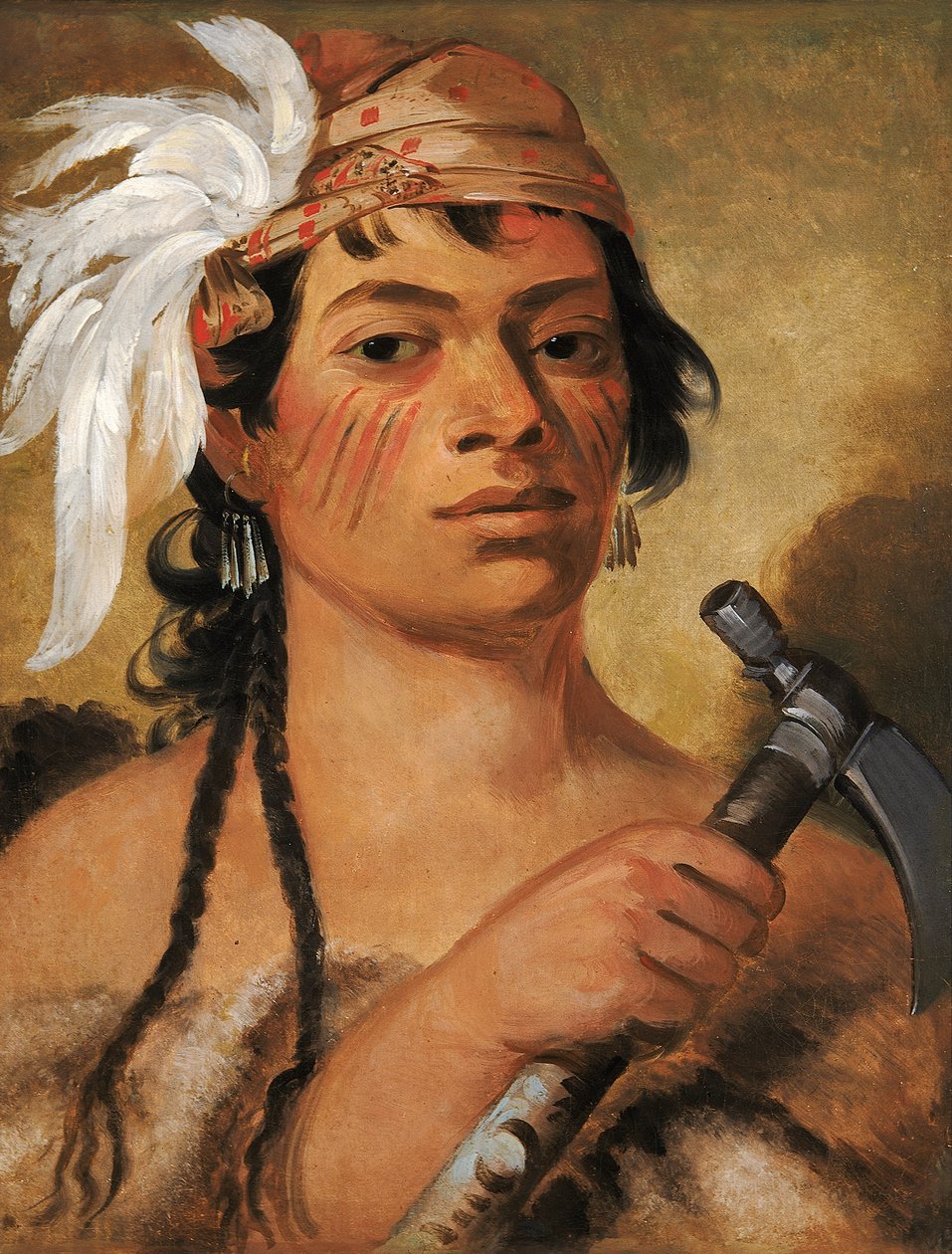 God jägare, en krigare, 1831. av George Catlin