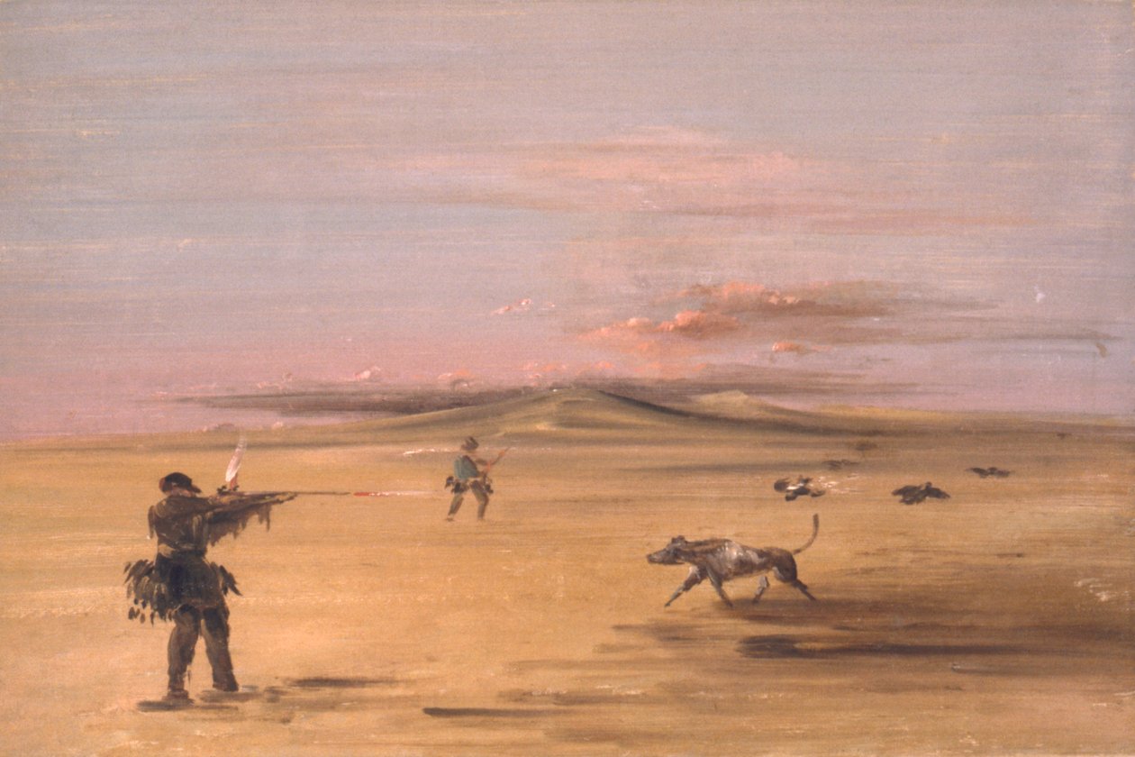 Ripjakt på Missouris prärie av George Catlin