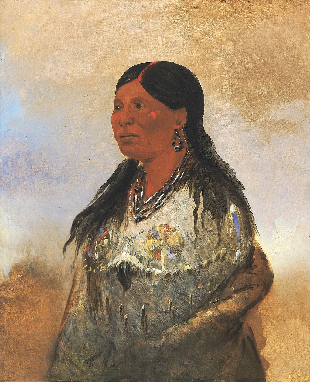 Hón-je-a-pút-o, hustru till Björnfångaren av George Catlin