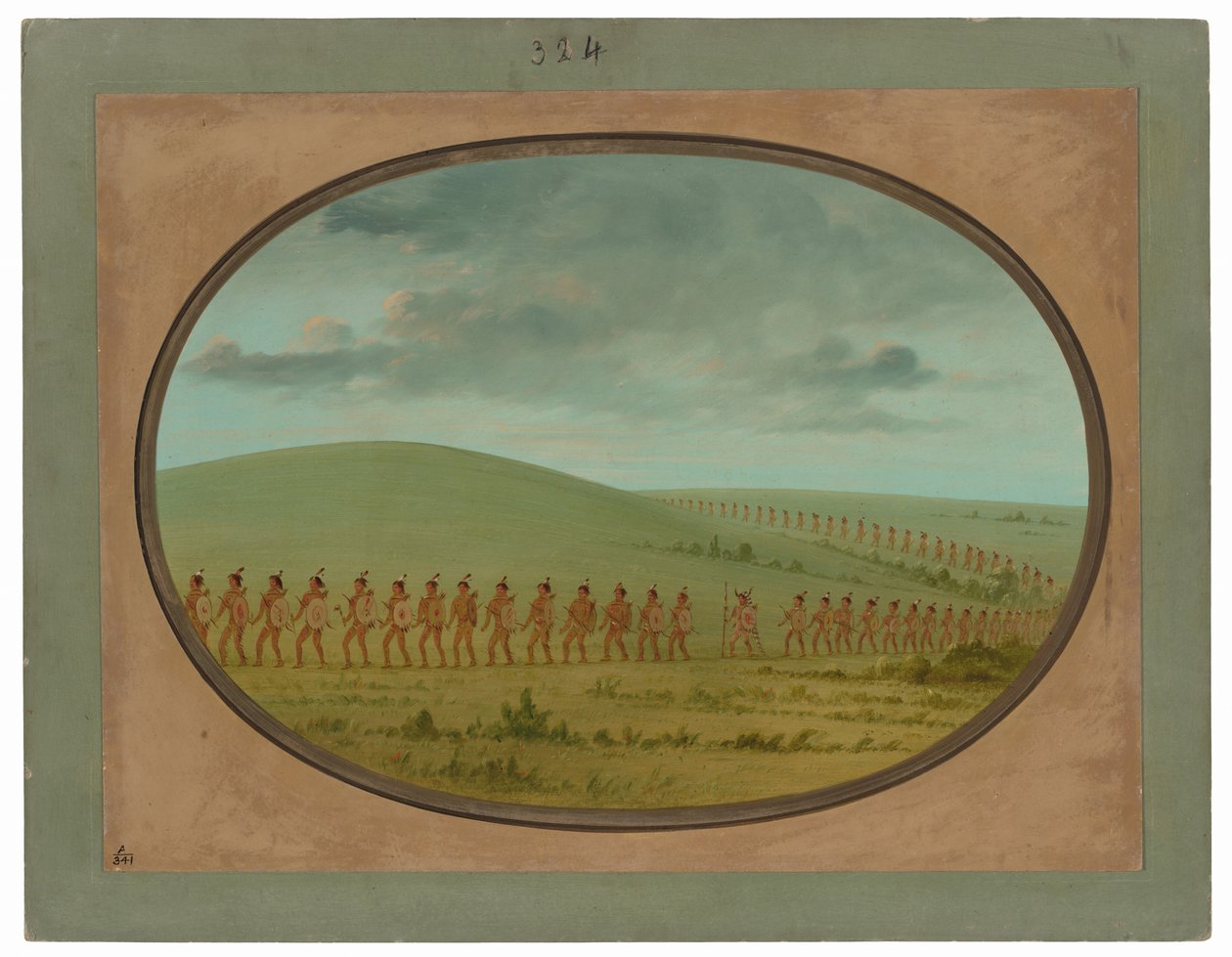 Indian File - Iowa av George Catlin