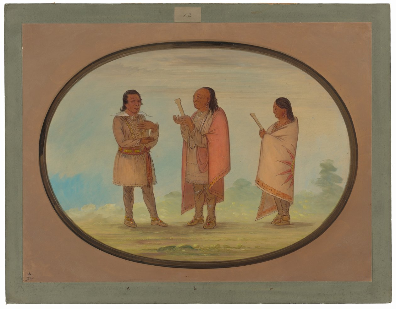 Kickapoo-indianer predikar och ber av George Catlin