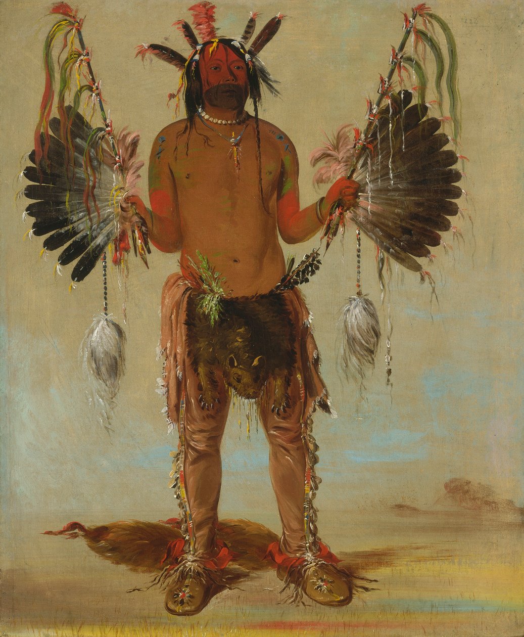 Mah-tó-he-ha, Old Bear, en medicinman av George Catlin