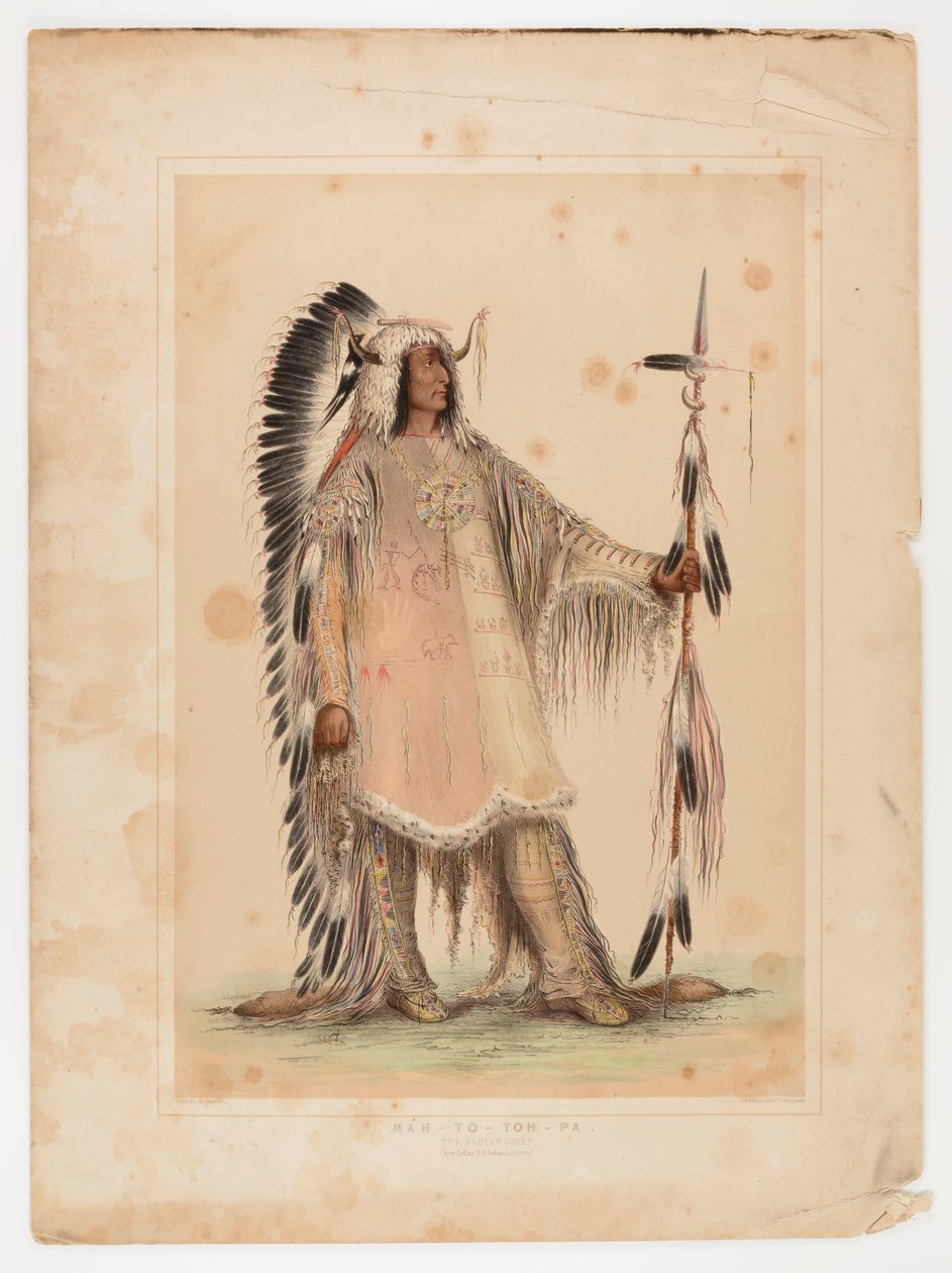 Mah-to-toh-pa, mandanhövdingen av George Catlin