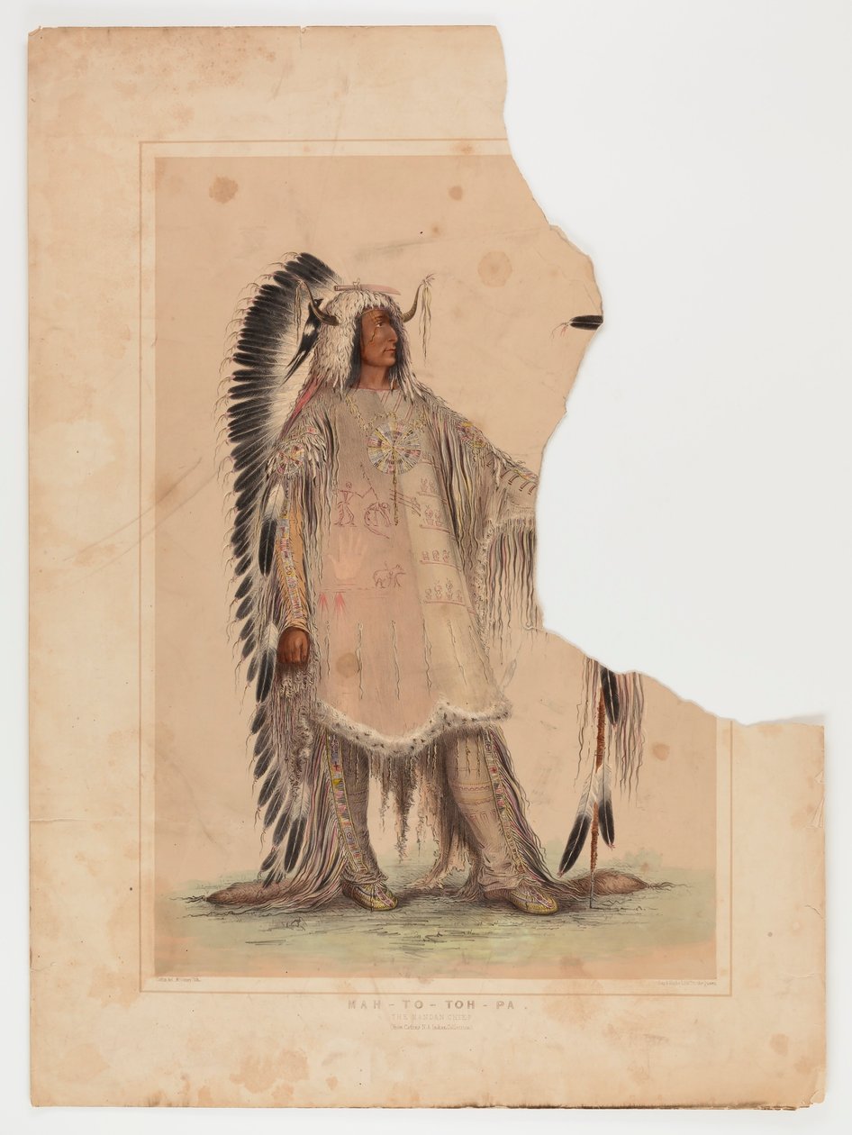 Mah-to-toh-pa, mandanhövdingen av George Catlin