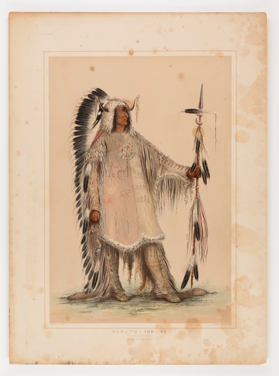 Mah-to-toh-pa, mandanhövdingen av George Catlin