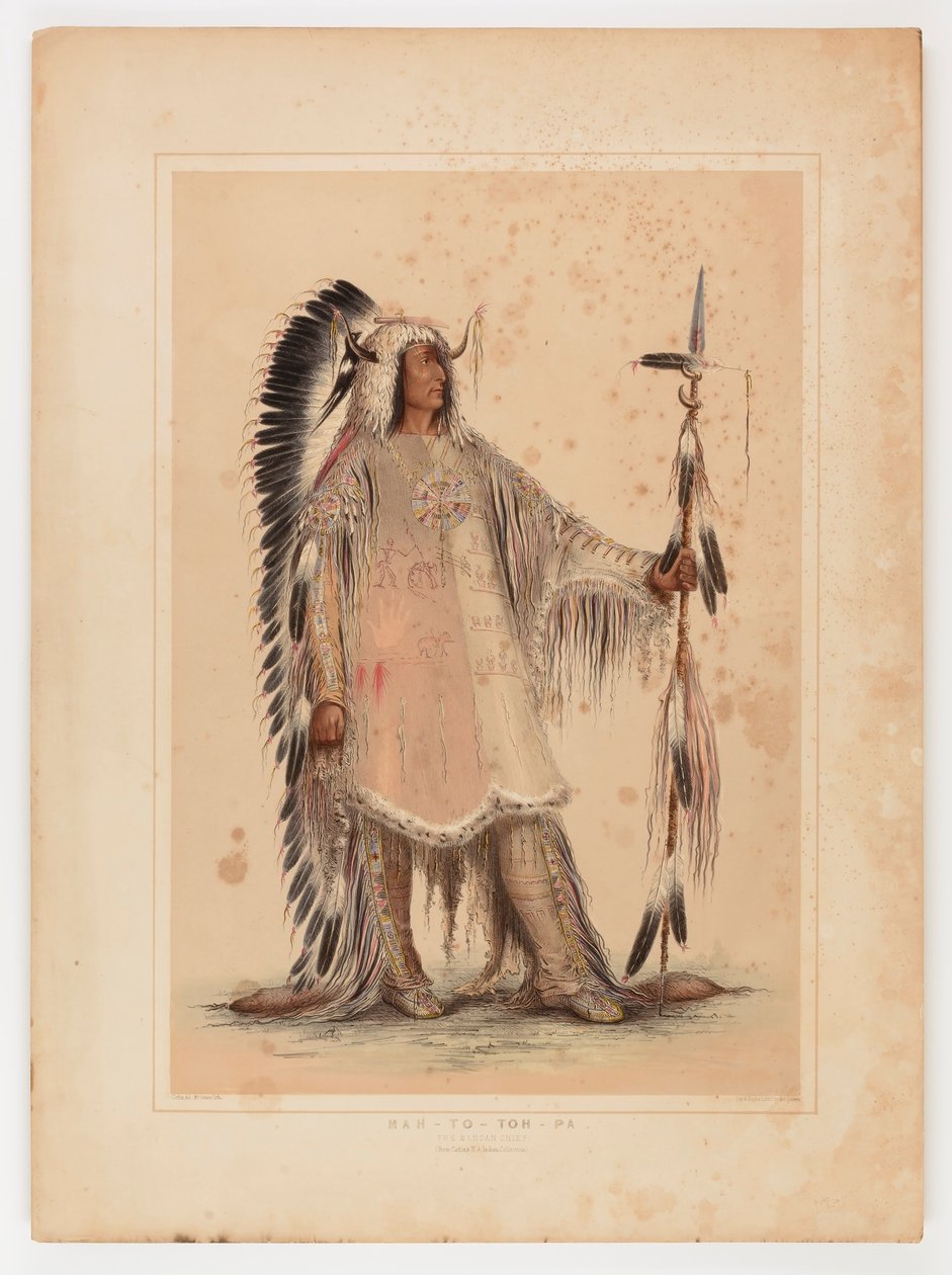 Mah-to-toh-pa, mandanhövdingen av George Catlin