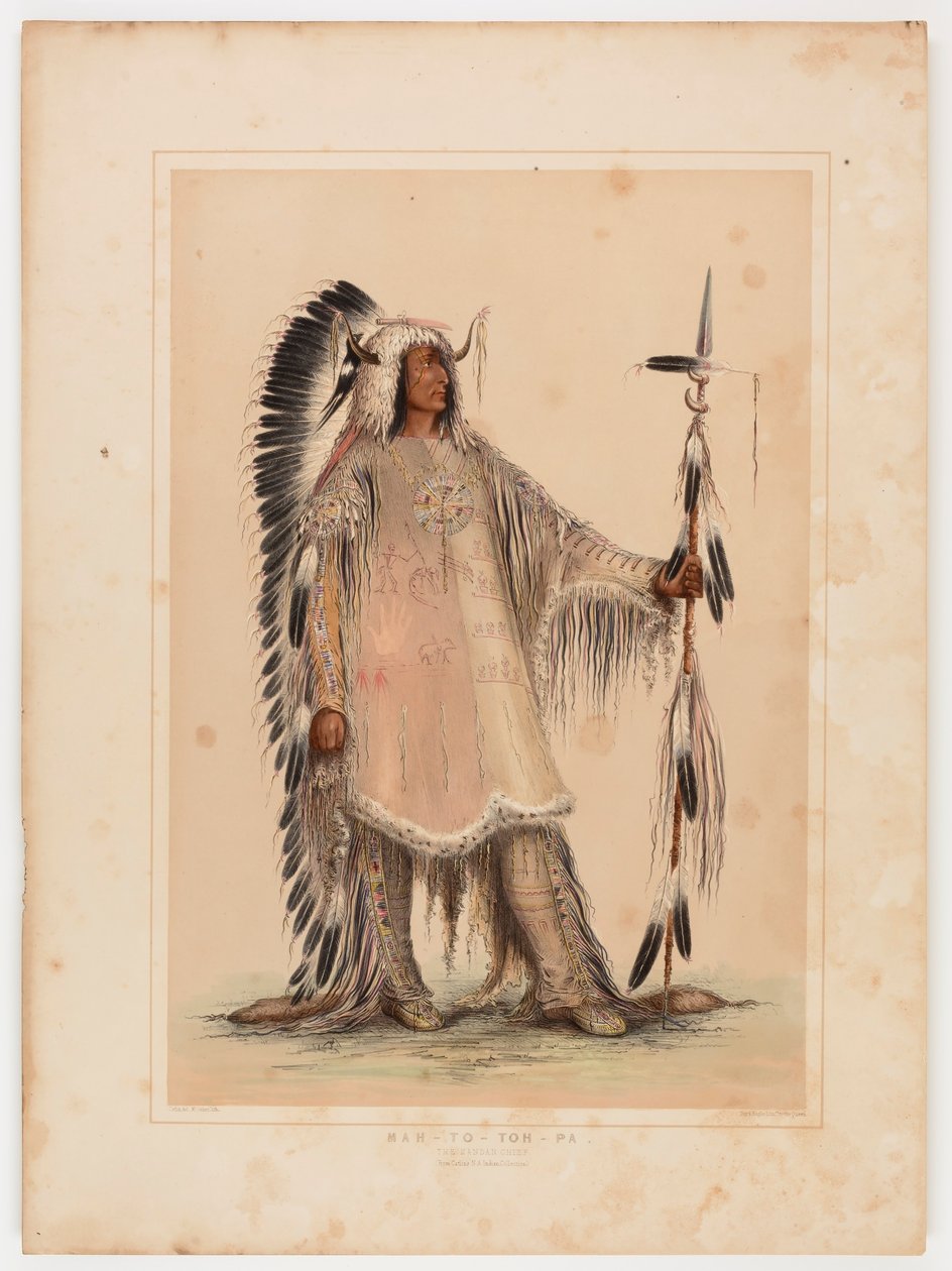 Mah-to-toh-pa, mandanhövdingen av George Catlin