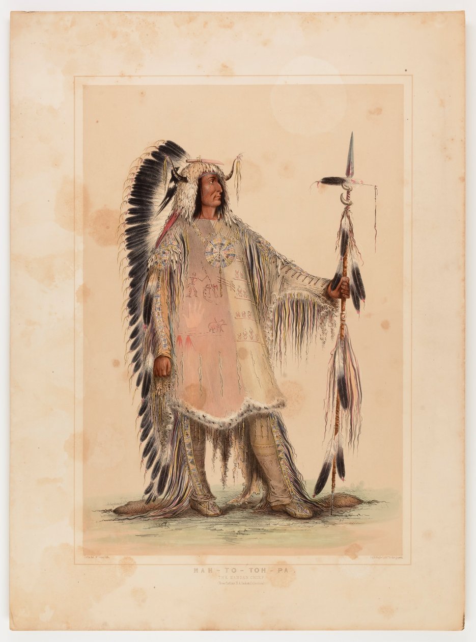 Mah-to-toh-pa, mandanhövdingen av George Catlin