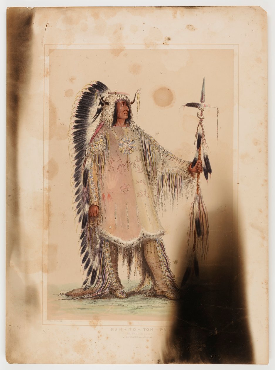 Mah-to-toh-pa, mandanhövdingen av George Catlin