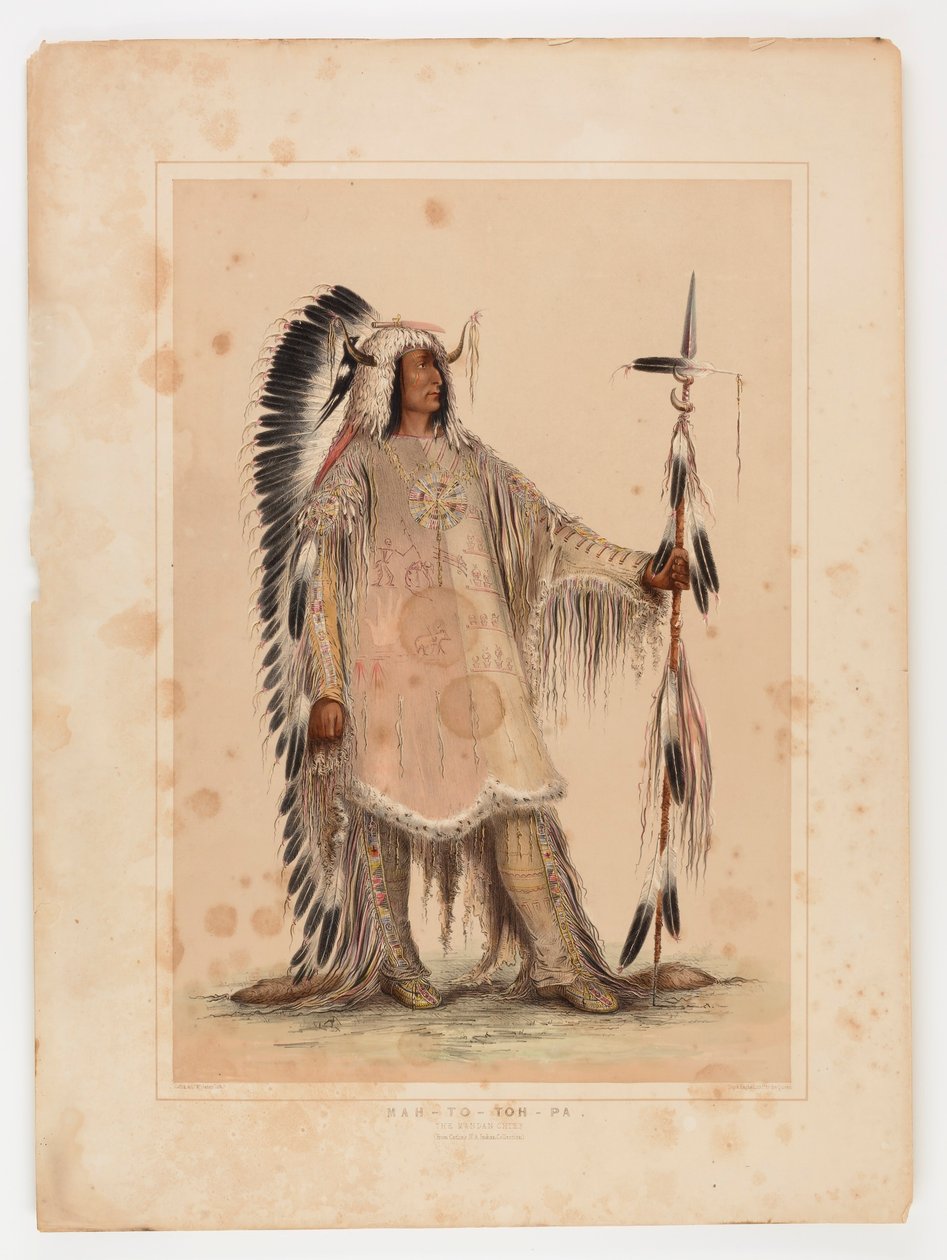 Mah-to-toh-pa, mandanhövdingen av George Catlin