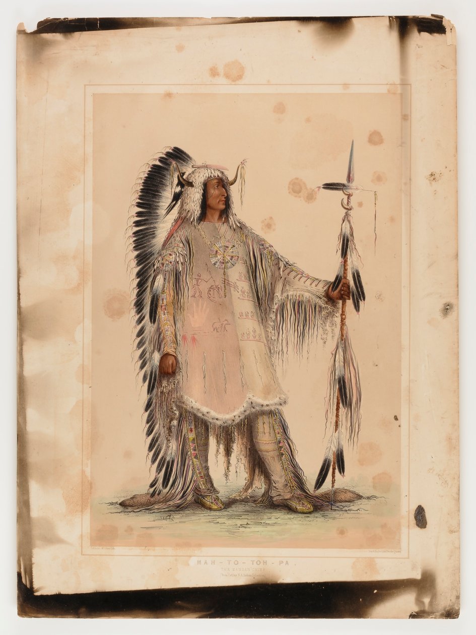 Mah-to-toh-pa, mandanhövdingen av George Catlin