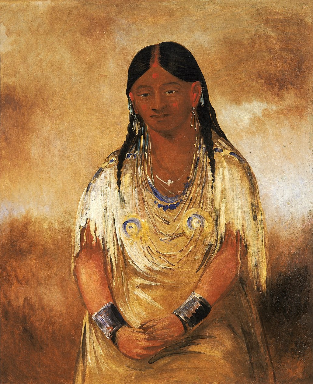 Mún-ne-o-ye, en kvinna av George Catlin