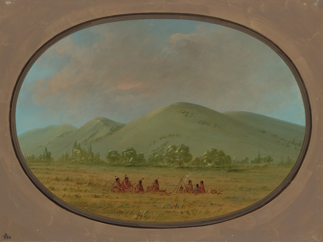 Nishnabotana Bluffs, Upper Missouri, 18611869. av George Catlin