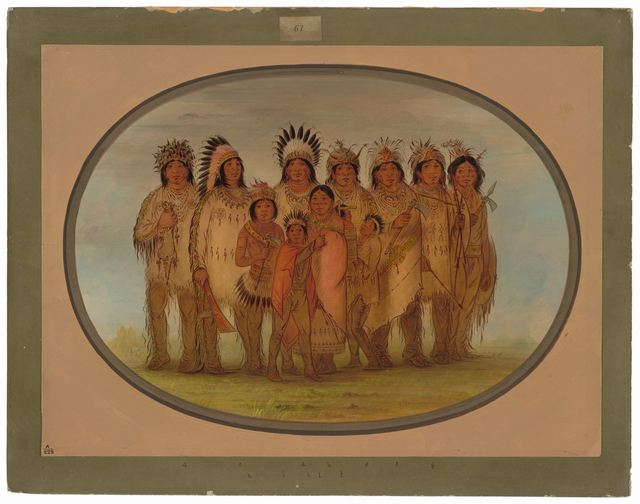 Ojibbeway-indianer i Paris av George Catlin
