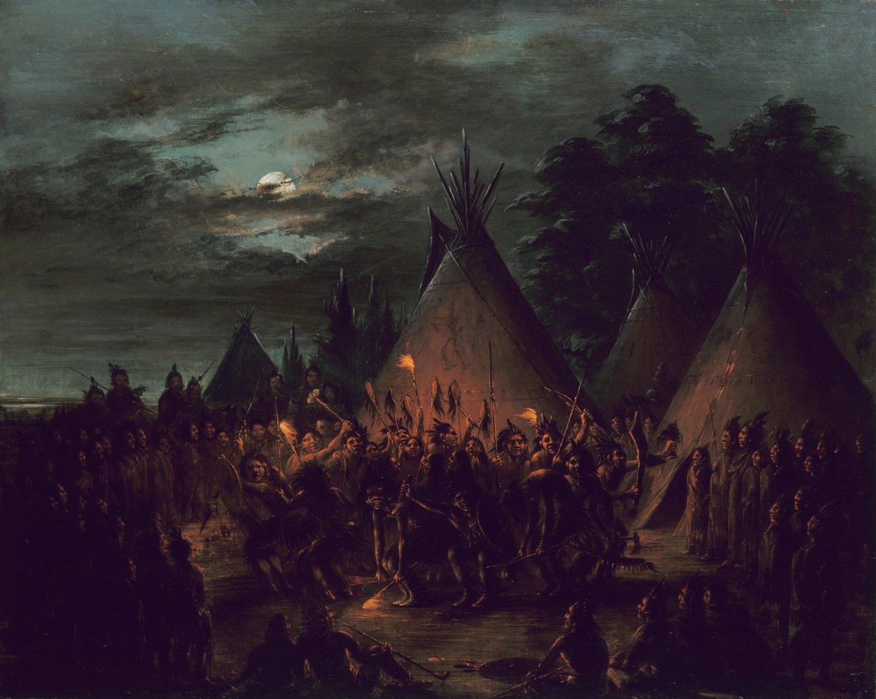 Skalpdans, Sioux av George Catlin