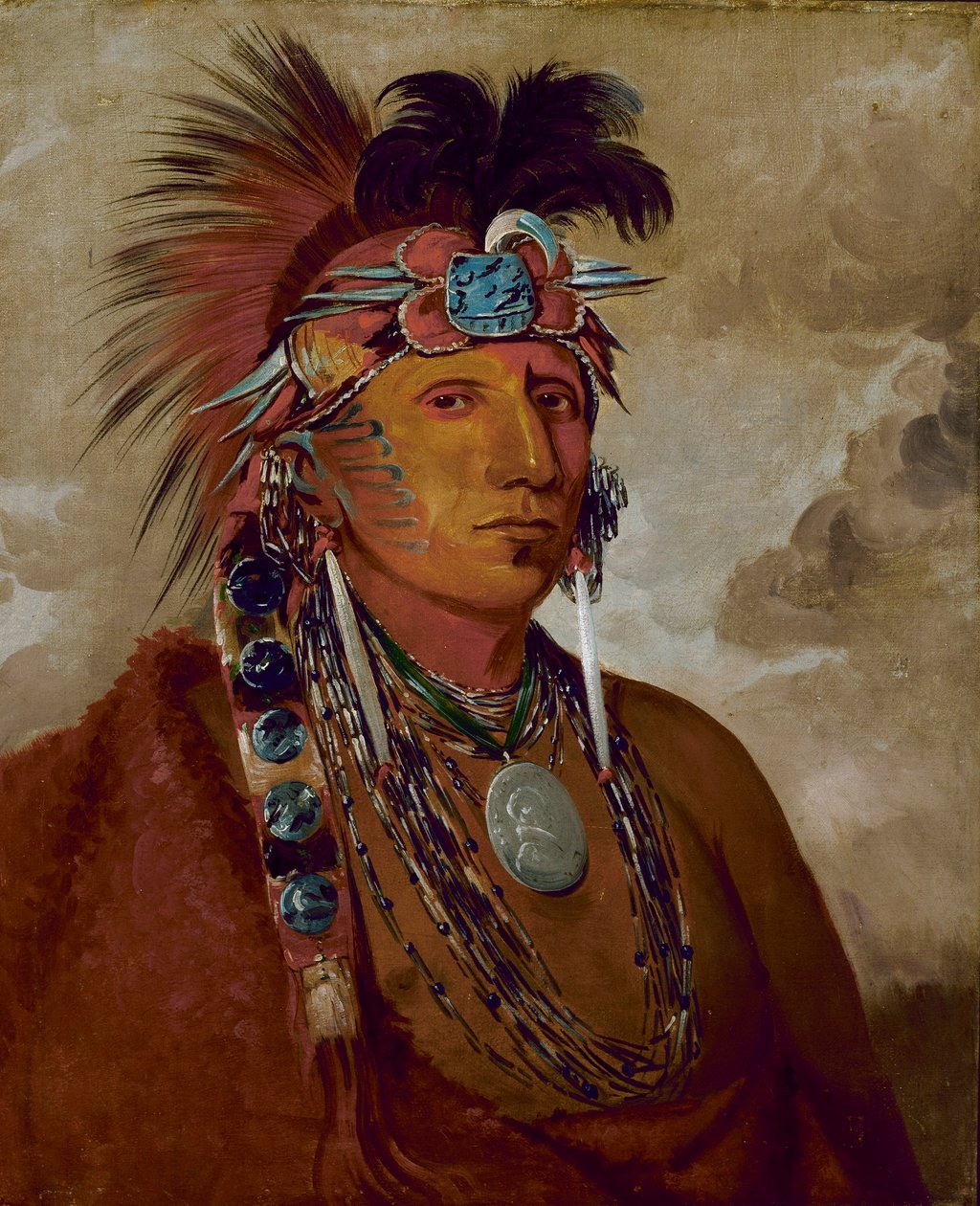 Shó-me-kós-see, Vargen, en hövding av George Catlin