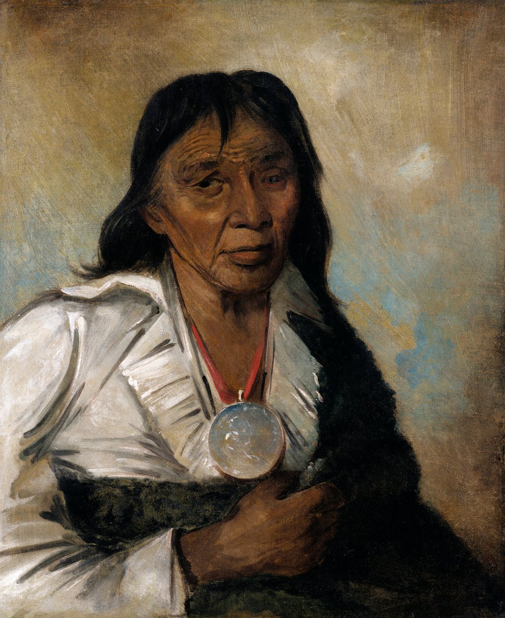 Shin-gós-se-moon, Big Sail, a Chief, 1836. av George Catlin