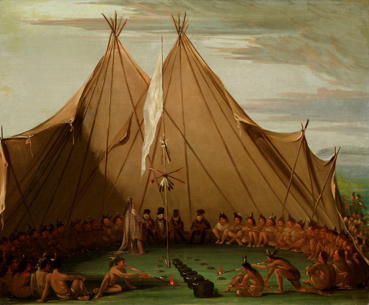 Sioux hundfest, 1832-1837. av George Catlin