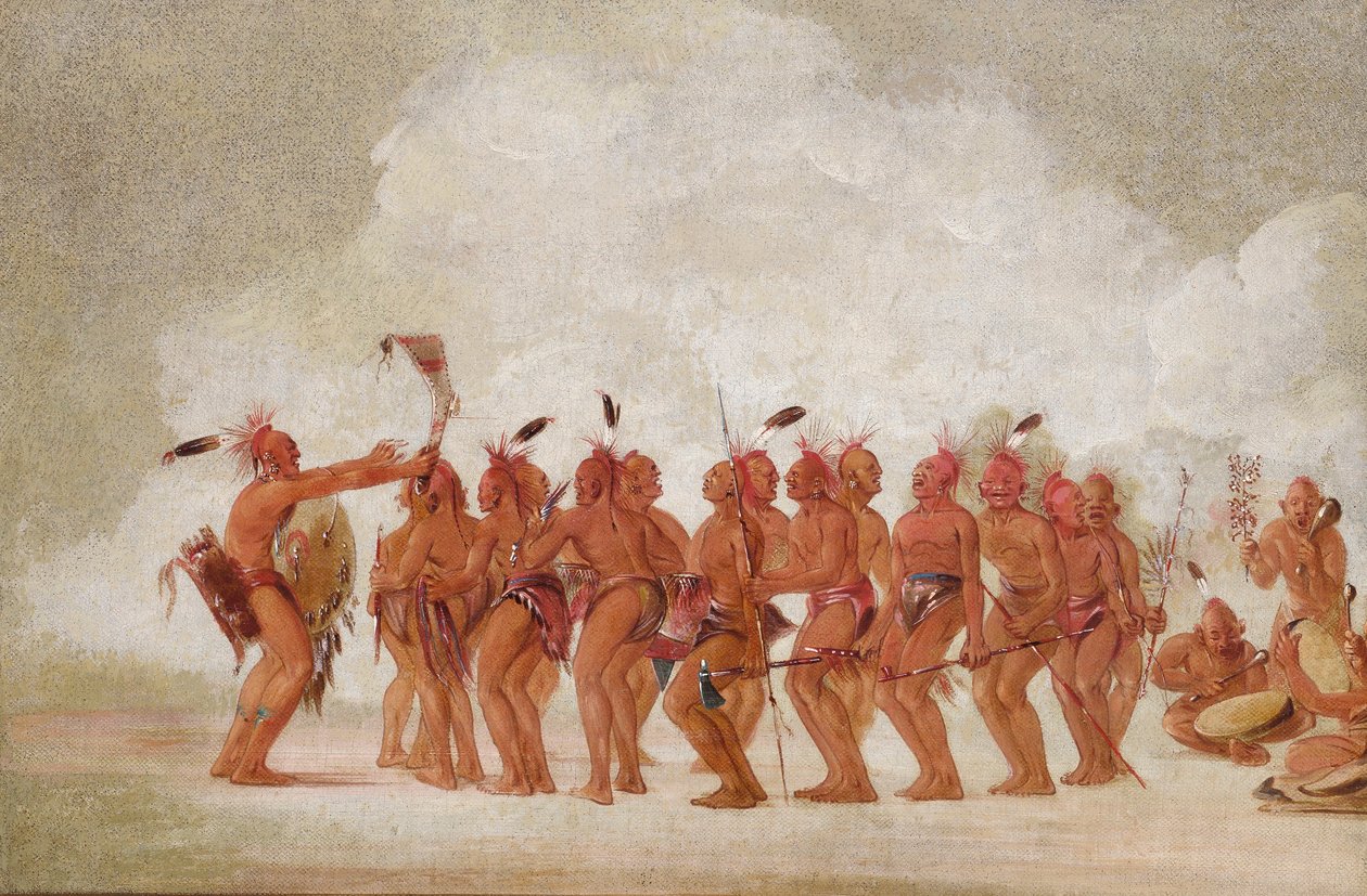Slavdans, Sac och Fox av George Catlin