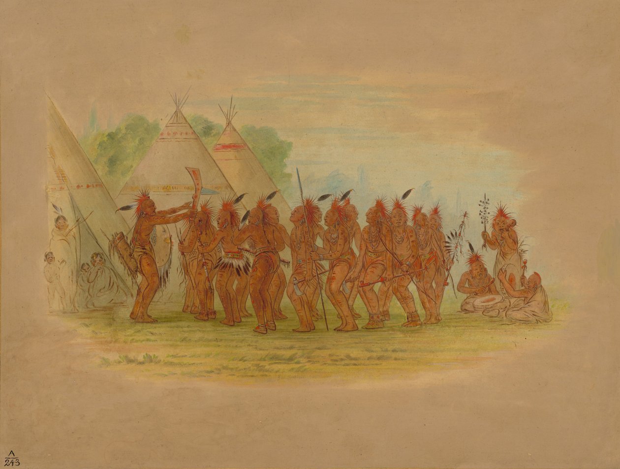 Slavarnas dans - Saukie, 1861. av George Catlin