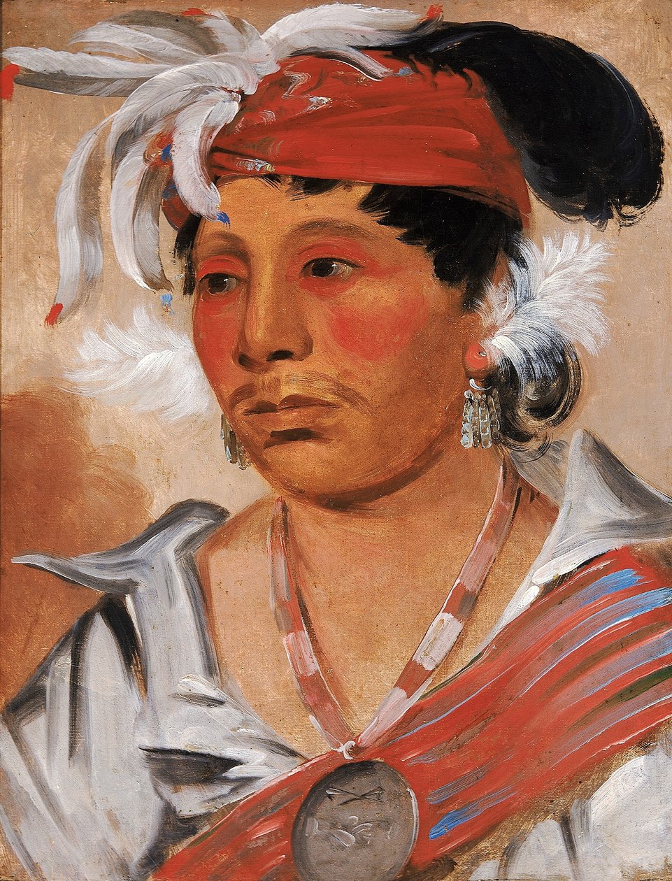 String, en berömd krigare av George Catlin