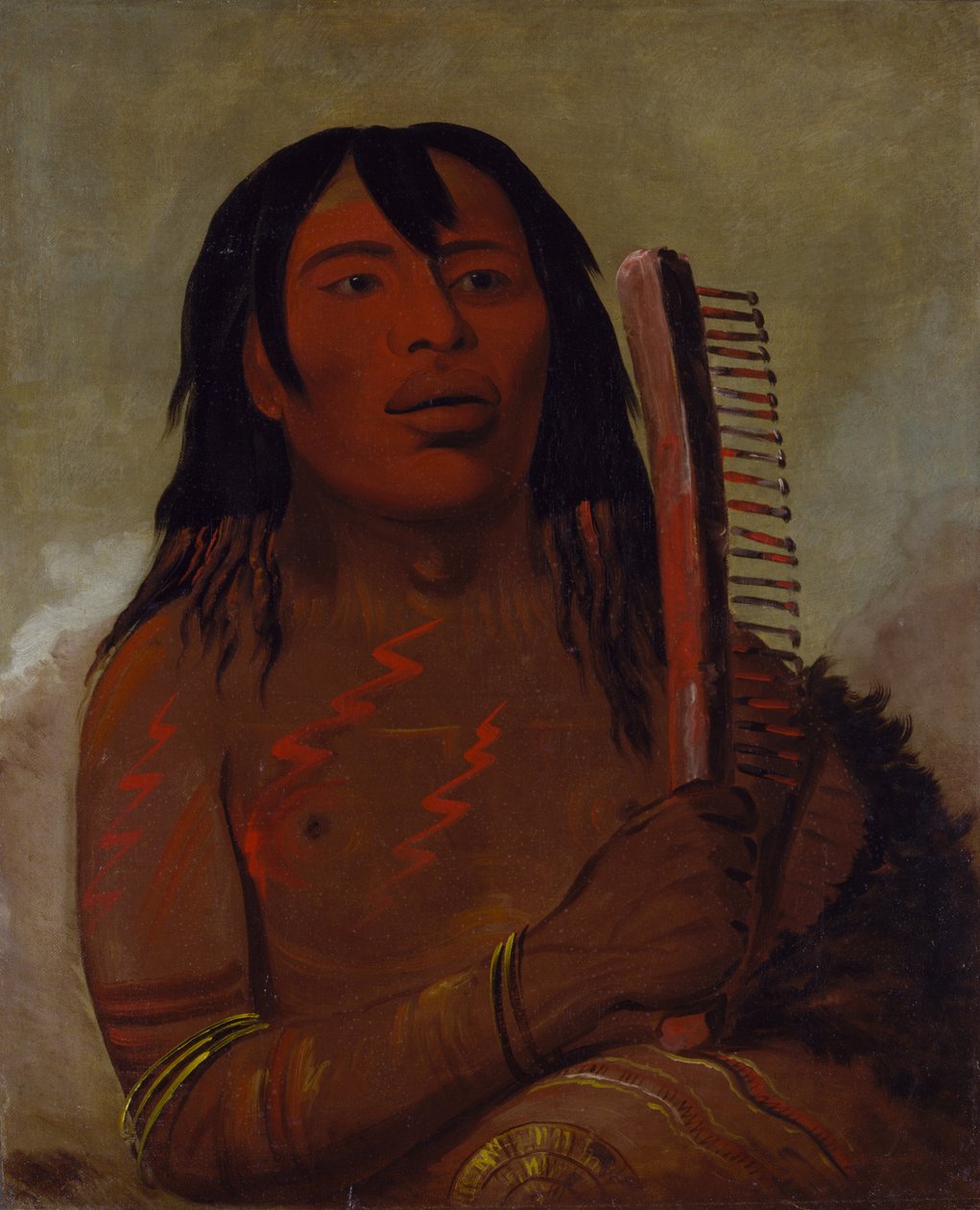 Tcha-dés-sa-ko-máh-pee, Björnens barn av George Catlin