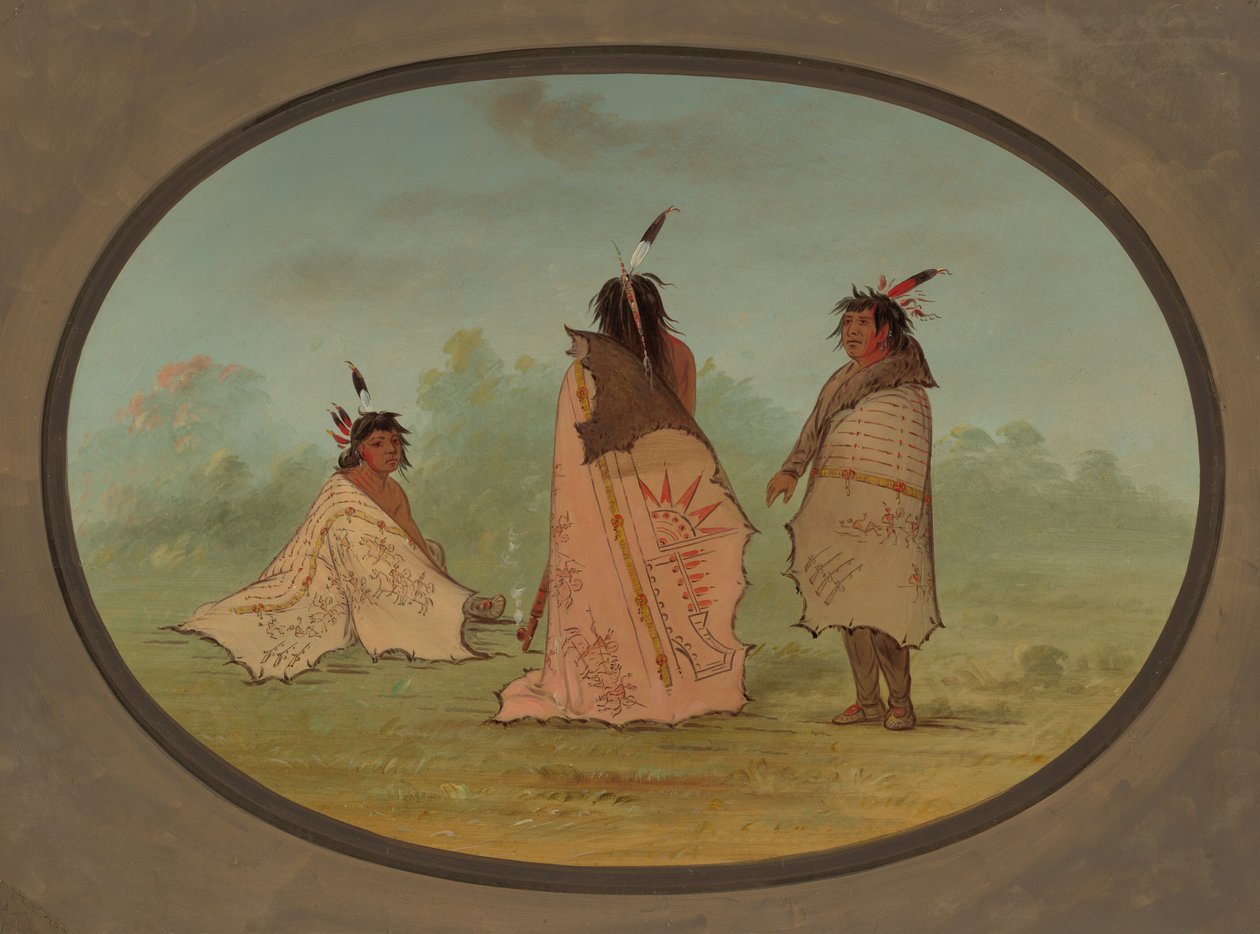 Tre svartfota män, 18551869. av George Catlin