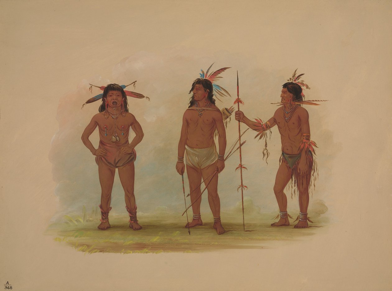 Tre Omagua-män, 18541869. av George Catlin