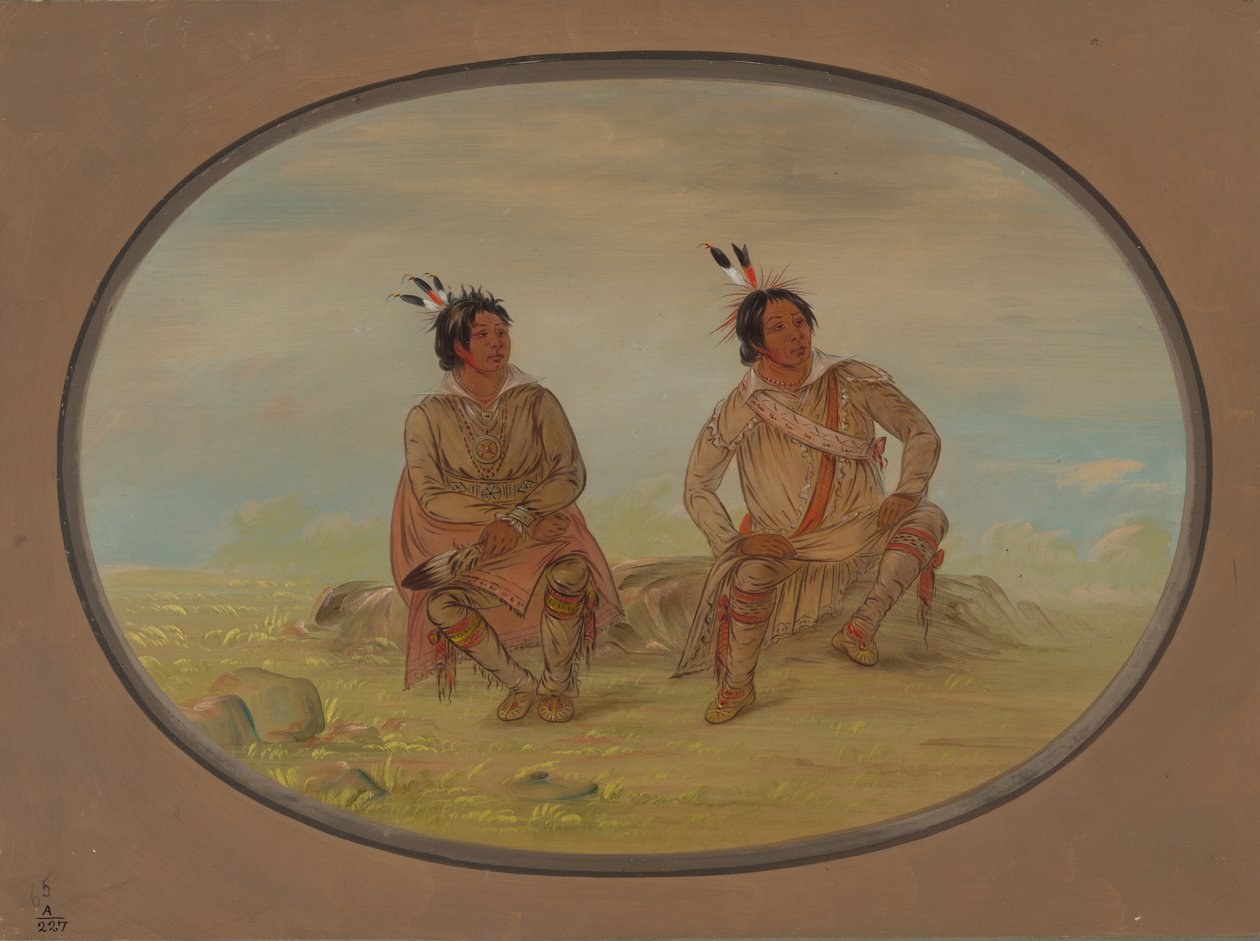 Två Choctaw-indianer, 18611869. av George Catlin