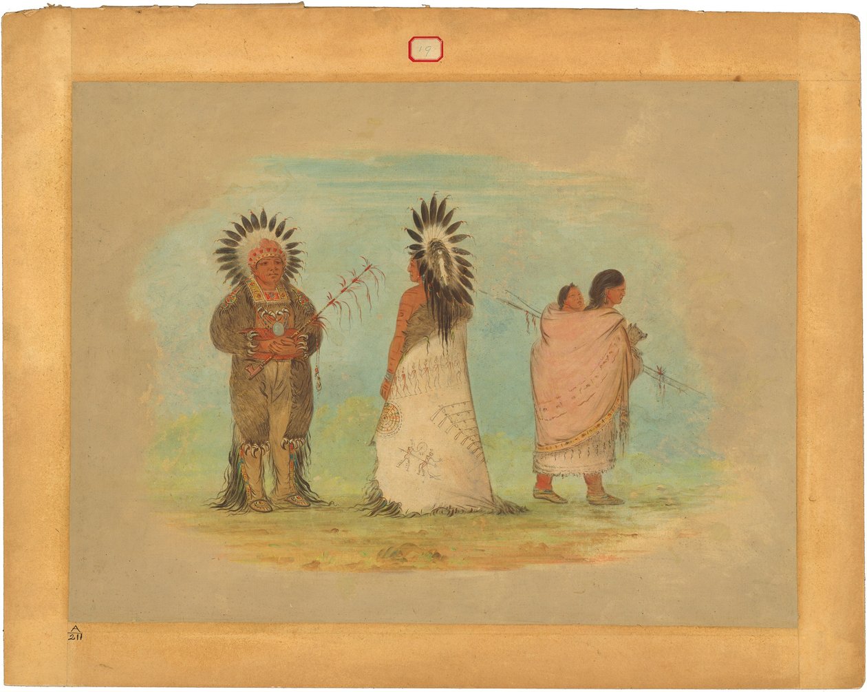Två Ottoe Chiefs och en kvinna av George Catlin