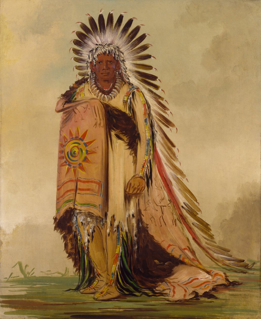 Wán-ee-ton, stammens hövding av George Catlin