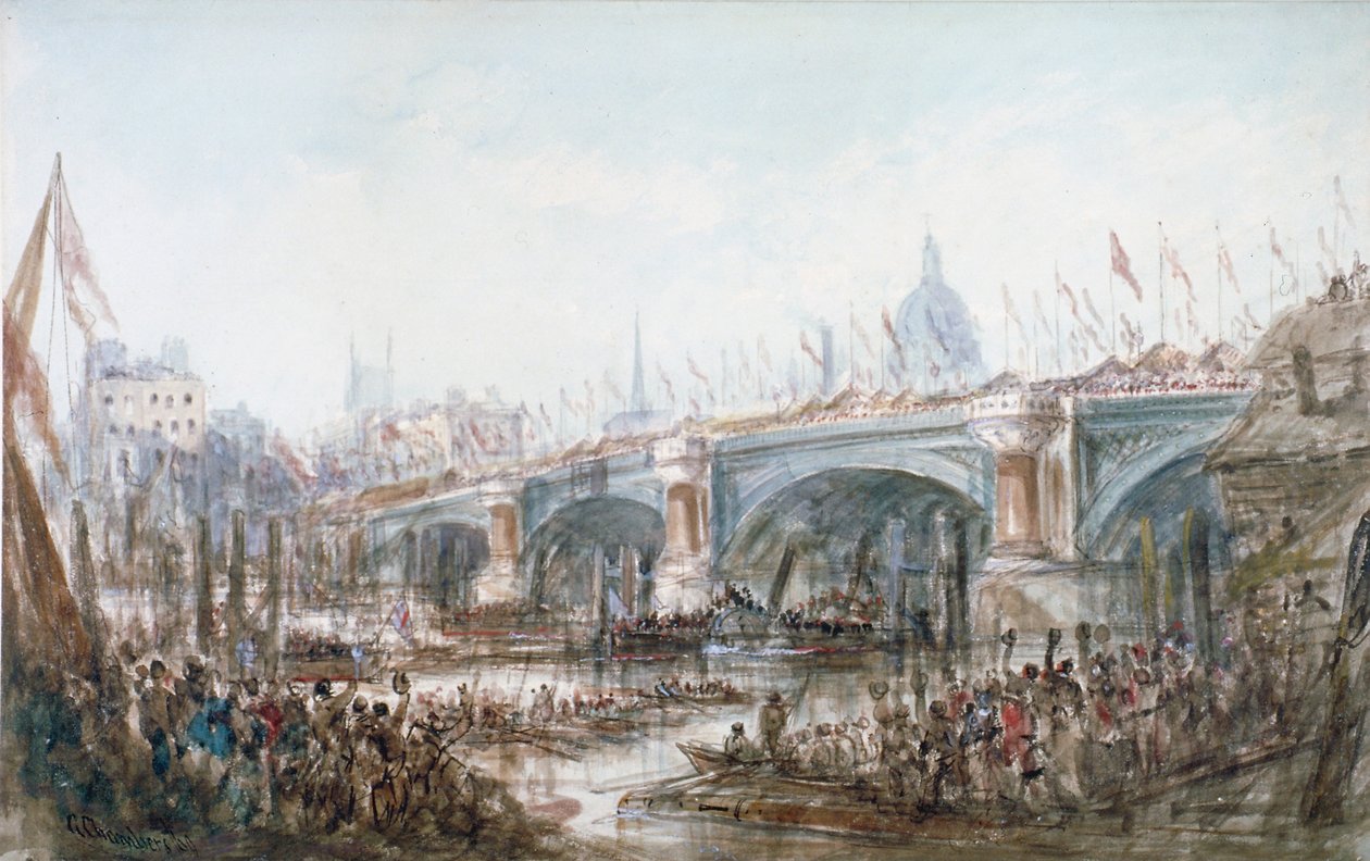Invigning av Blackfriars Bridge, London, 1869 av George Chambers