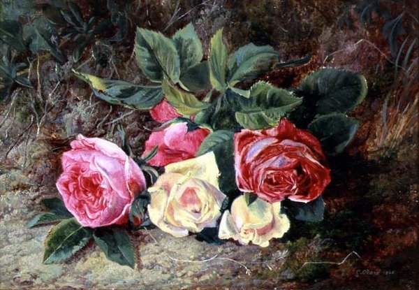 Rosor, 1865 (olja) av George Clare