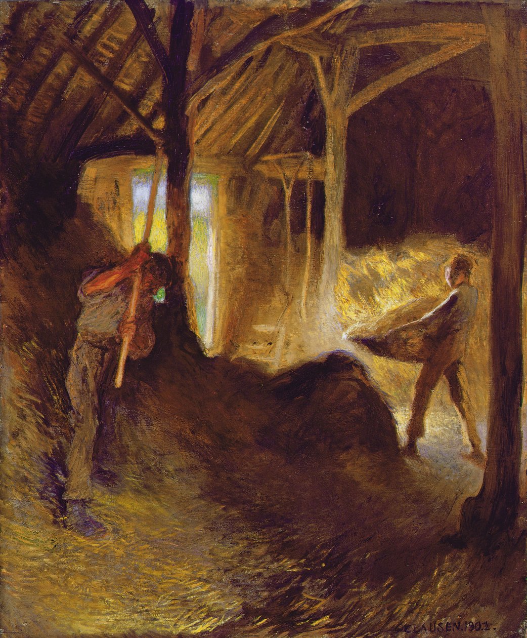 I Ladugården av George Clausen