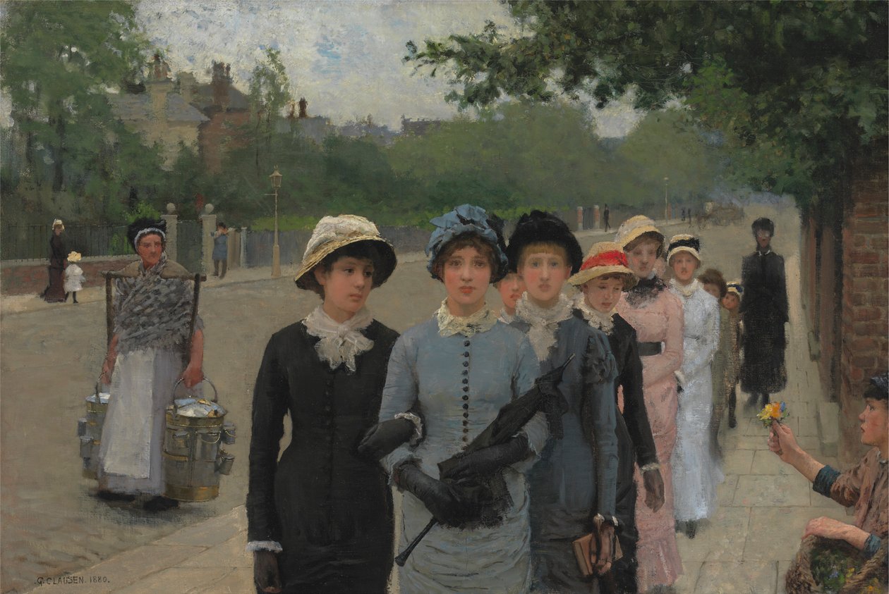 Skolflickor av George Clausen