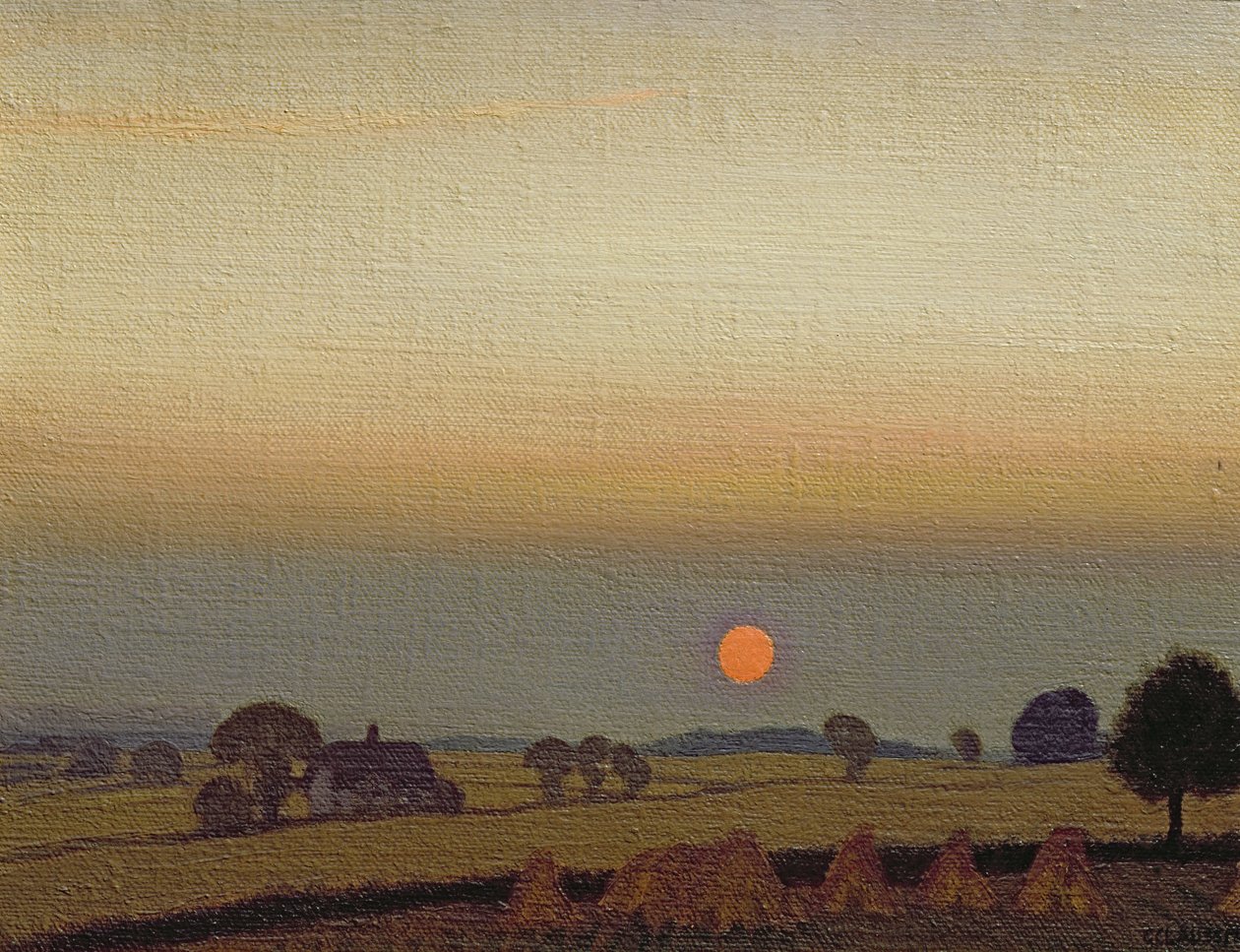 Solnedgång, ca 1920 av George Clausen