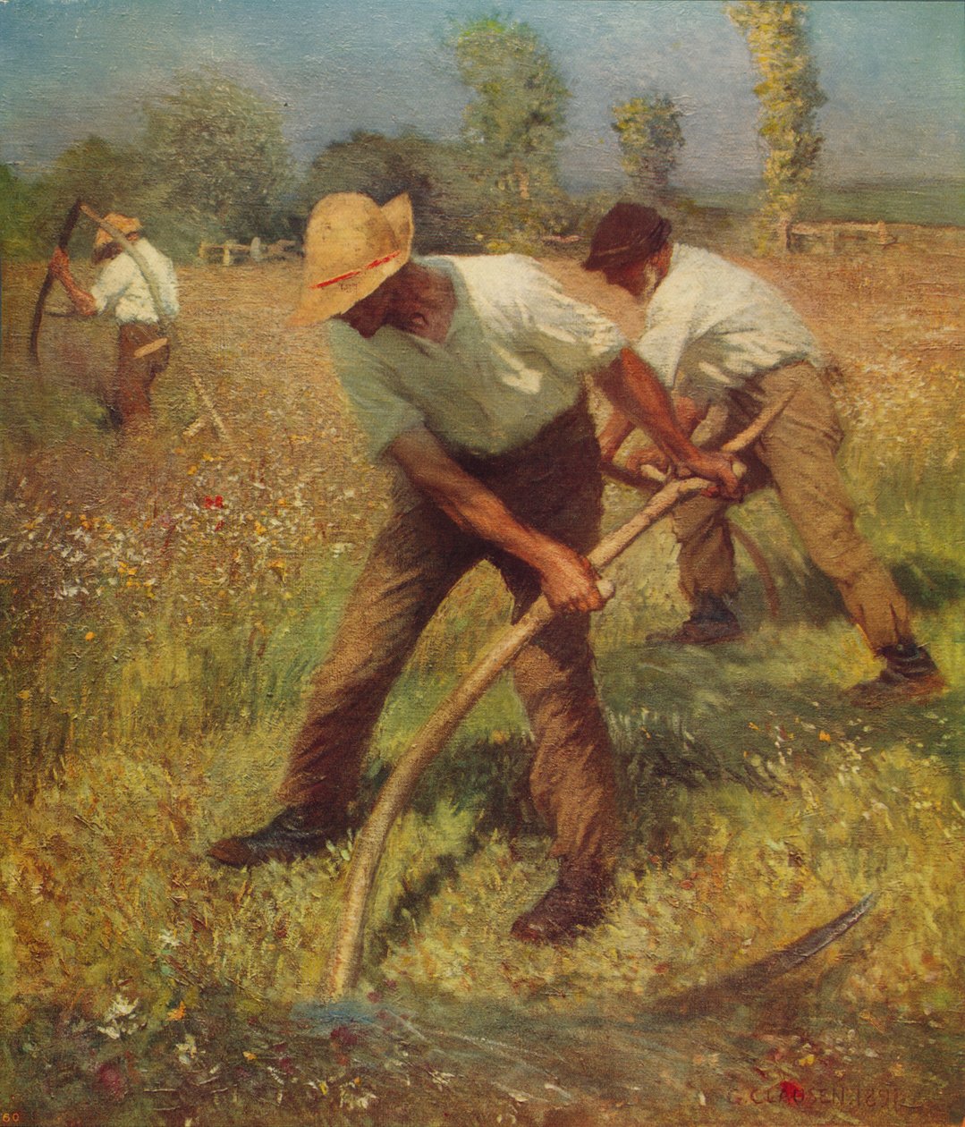 The Mowers, c1891, c1915 av George Clausen