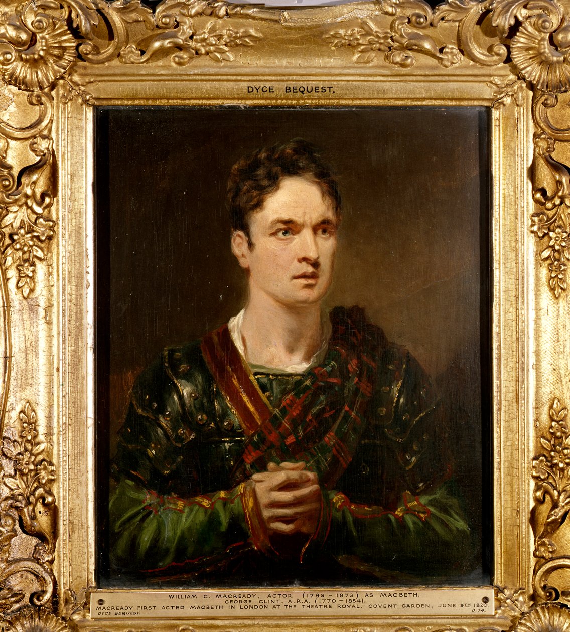 William Macready som Macbeth, c.1820 av George Clint