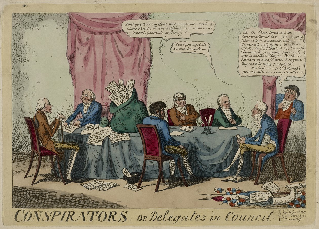 Conspirators, publicerad 1 juli av George Cruikshank
