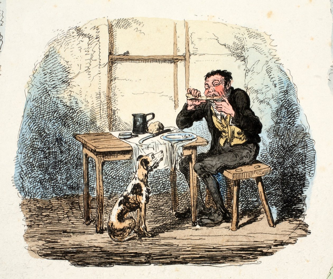Hope (handfärgad gravyr) av George Cruikshank