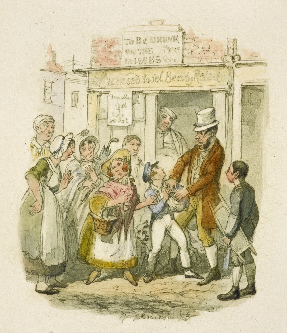 Illustration till "Oliver Twist" av George Cruikshank