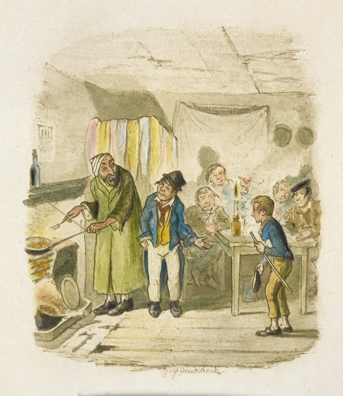 Illustration till "Oliver Twist" av George Cruikshank