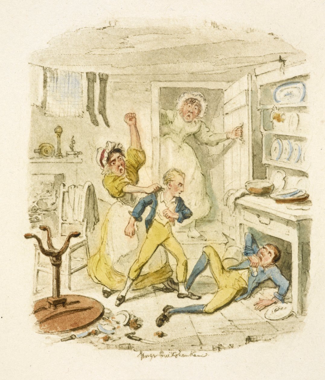 Illustration till "Oliver Twist" av George Cruikshank