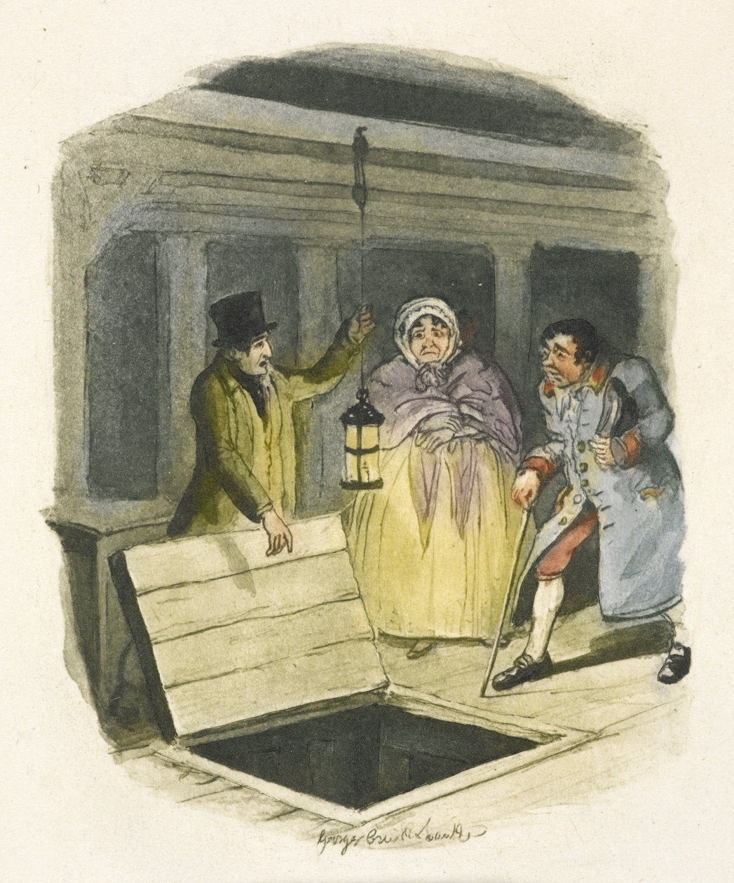 Illustration till "Oliver Twist" av George Cruikshank