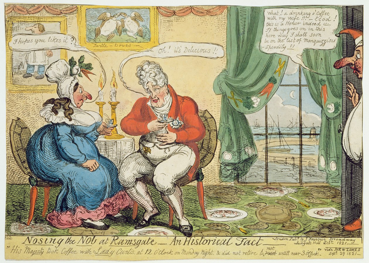 Nosing the Nob vid Ramsgate, 1821 av George Cruikshank