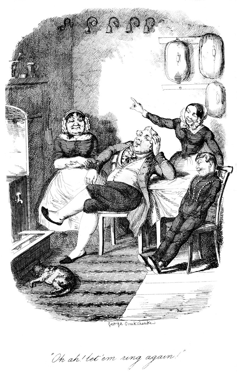 Åh ah! letem ring igen!, c1840-talet. av George Cruikshank