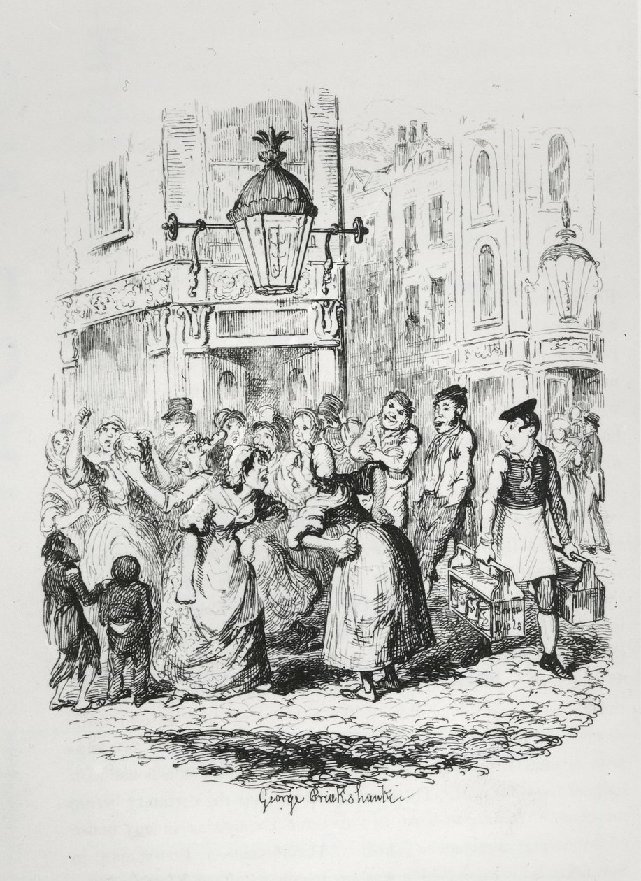 Seven Dials, ca 1836 av George Cruikshank