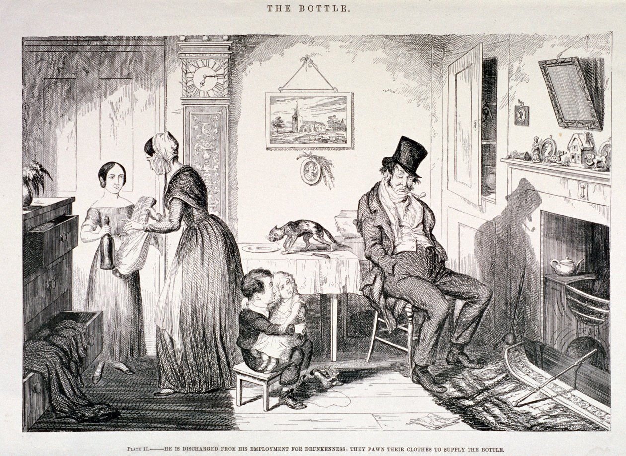 "Flaskan", 1847 av George Cruikshank