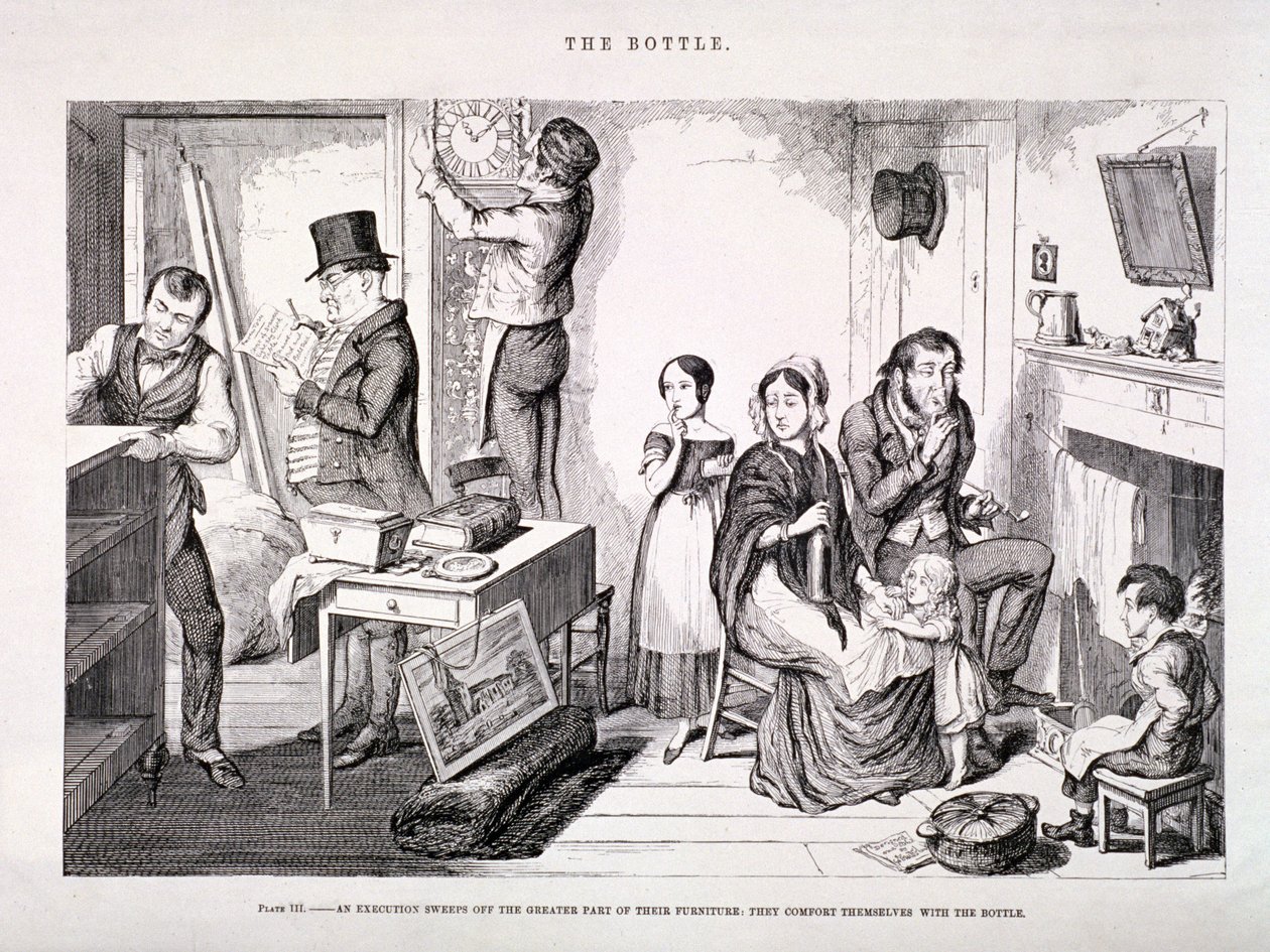 "Flaskan", 1847 av George Cruikshank