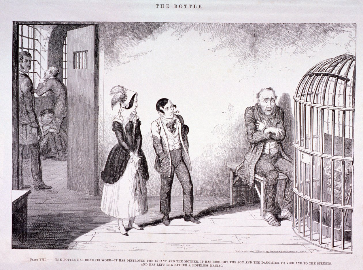 "Flaskan", 1847 av George Cruikshank